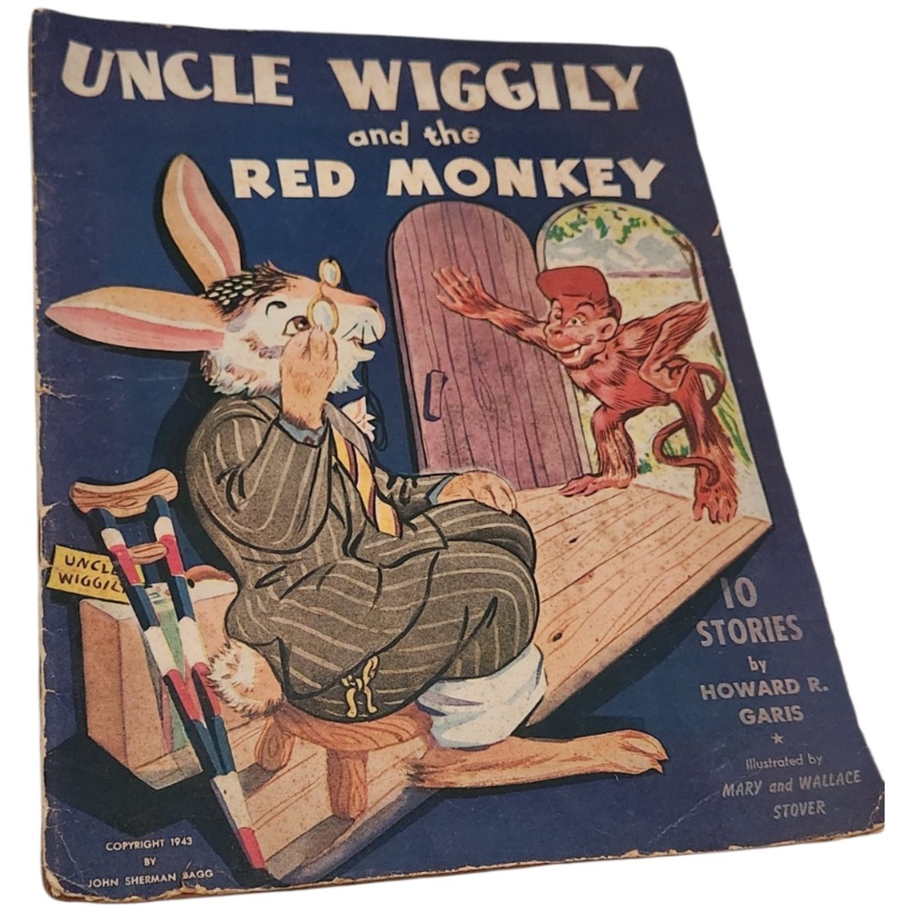Vintage 1943 Uncle Wiggily and the Red Monkey Howard R Garis 10 Stories Book
